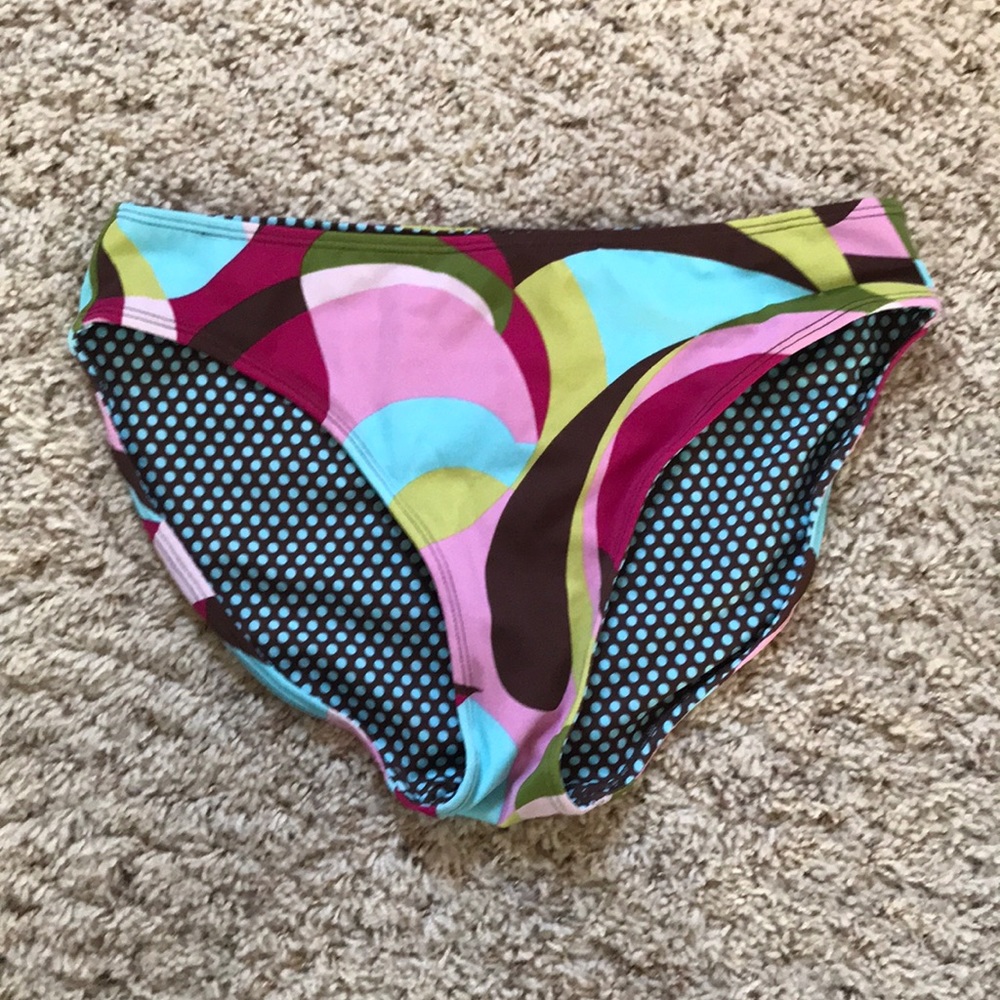 Athleta swim bottom size 2 M Pop Art reversible
